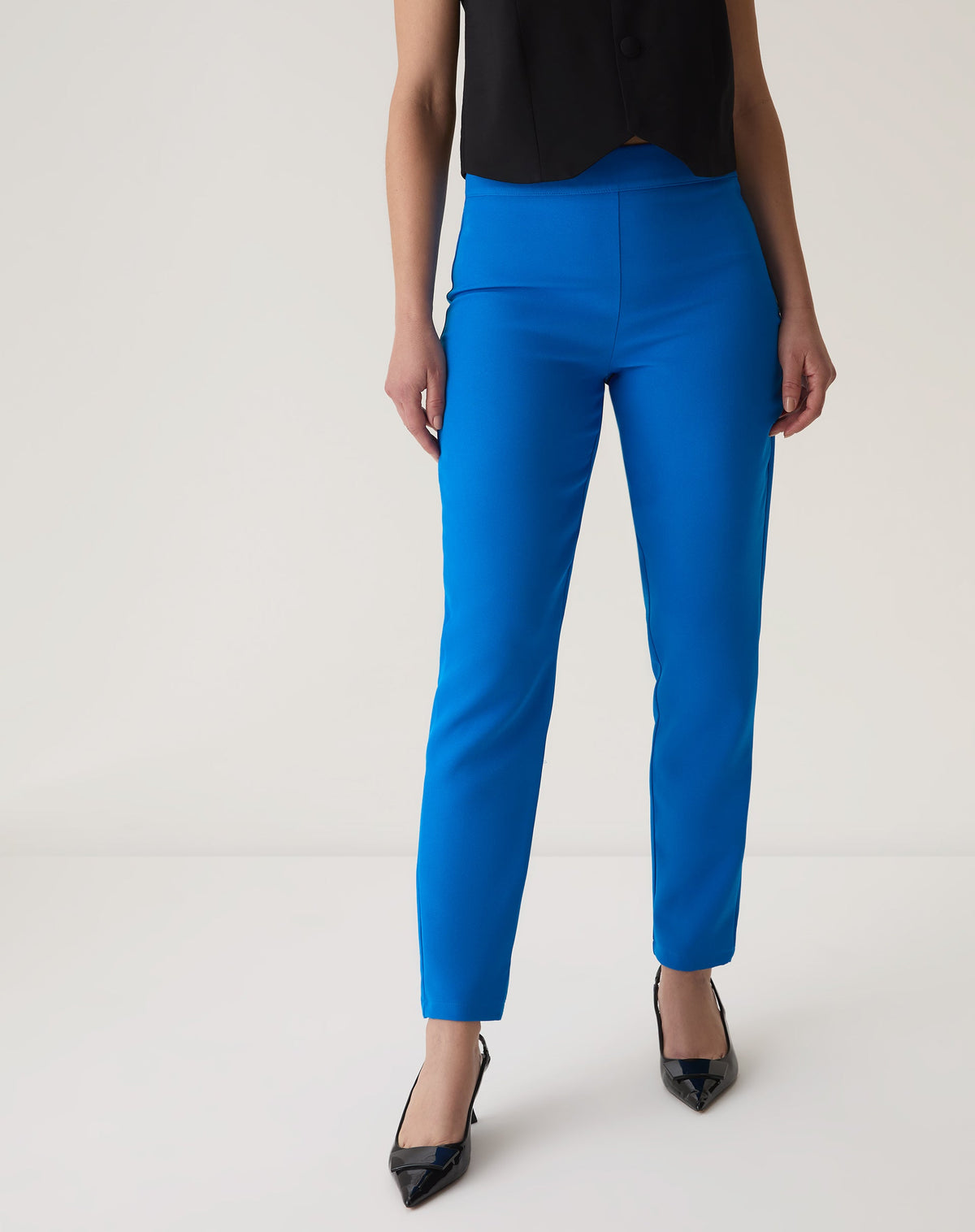 CALÇA SLIM DE ALFAIATARIA - AZUL