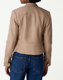 Jaqueta Couro Pelica Deluxe - Rosa Claro