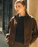 CASACO COM PUNHO LARGO - MARROM