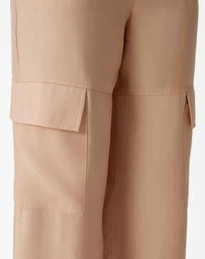CALÇA WIDE LEG CROPPED ALFAIATARIA - BEGE