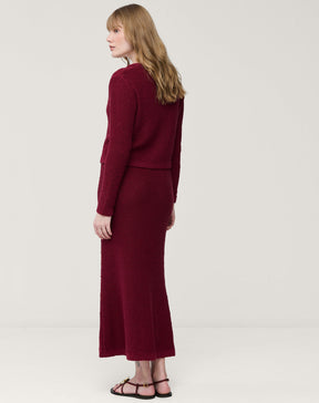 CARDIGAN TRICOT COM BOTÕES - VERMELHO