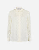 CAMISA MANGA LONGA BARRA ARREDONDADA - OFF-WHITE