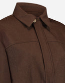 CASACO COM PUNHO LARGO - MARROM