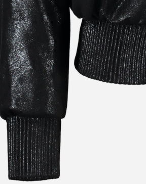 JAQUETA BOMBER METALIZADA - PRETO