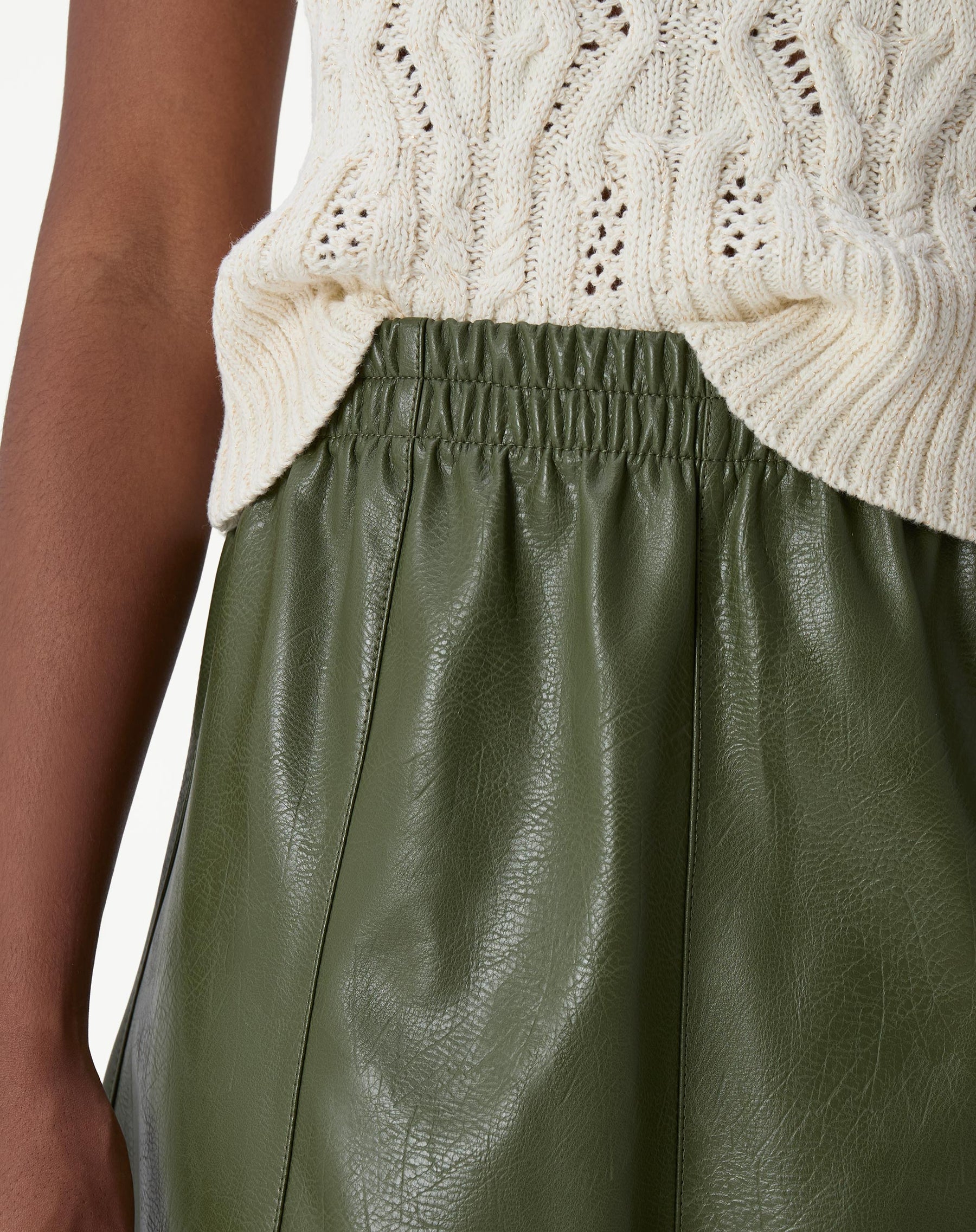 Saia Midi Statement Essential  - Verde Militar