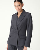 BLAZER SLIM ABOTOAMENTO DUPLO ALFAIATARIA - CINZA