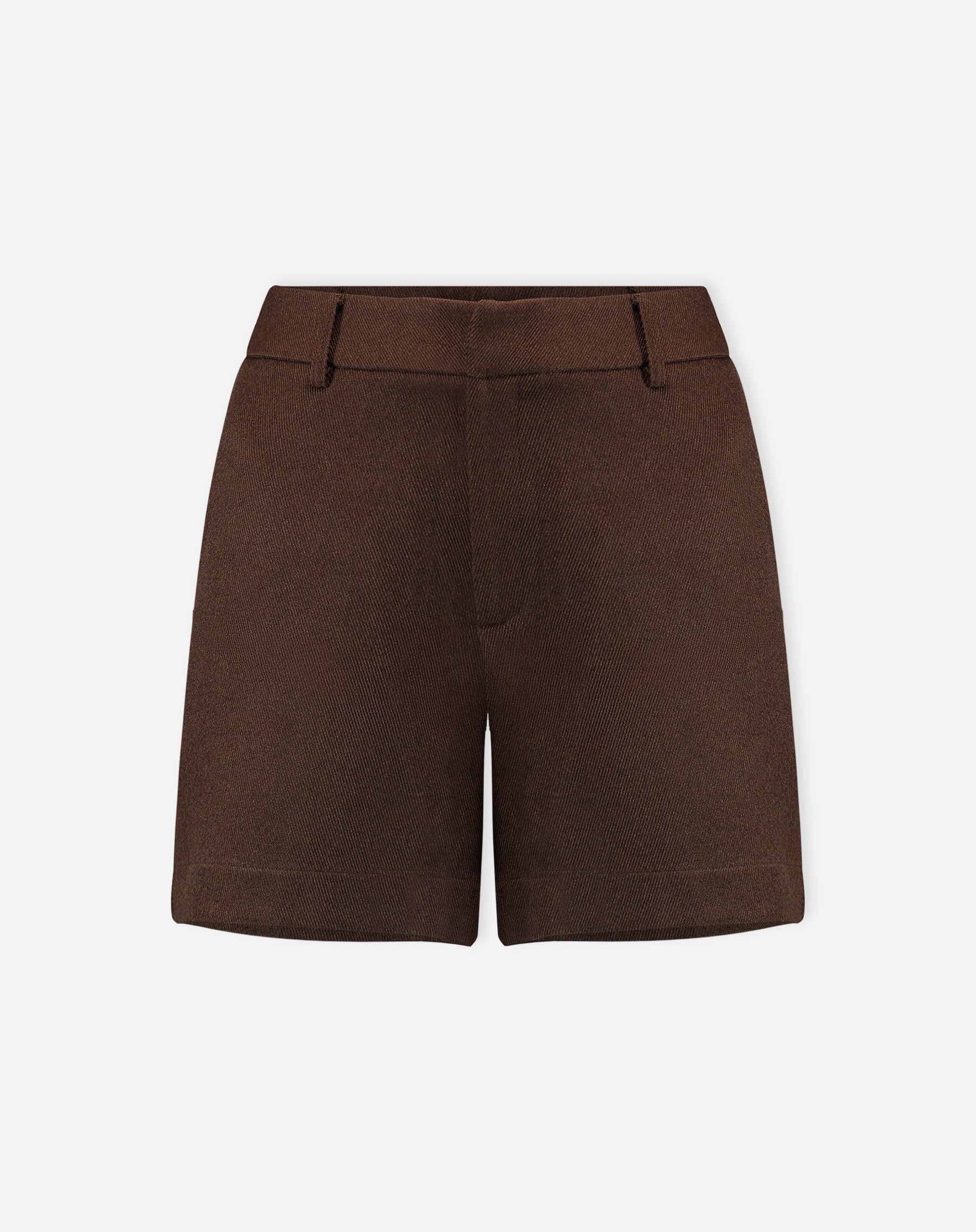 SHORTS CINTURA MÉDIA - MARROM