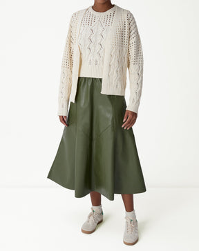 CARDIGAN TRICOT PONTO DIFERENCIADO - BEGE