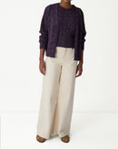 CARDIGAN TRICOT PONTO DIFERENCIADO - ROXO