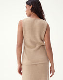 REGATA ALONGADA DE TRICOT - BEGE