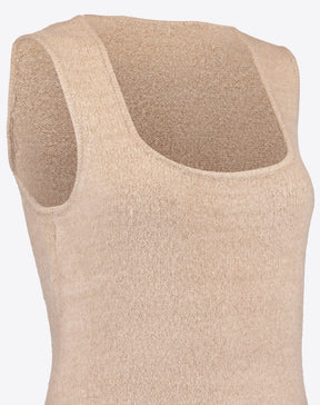 REGATA ALONGADA DE TRICOT - BEGE