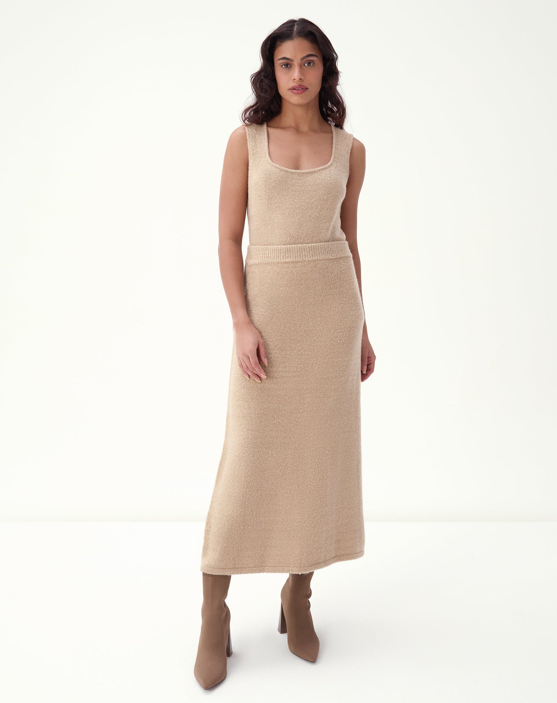 SAIA LONGA TRICOT - BEGE