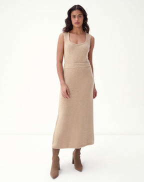 SAIA LONGA TRICOT - BEGE