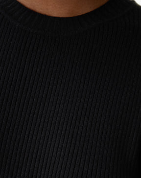 SUÉTER TRICOT GOLA CARECA - PRETO