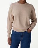 SUÉTER CASHMERE DELUXE GOLA CARECA - CAQUI