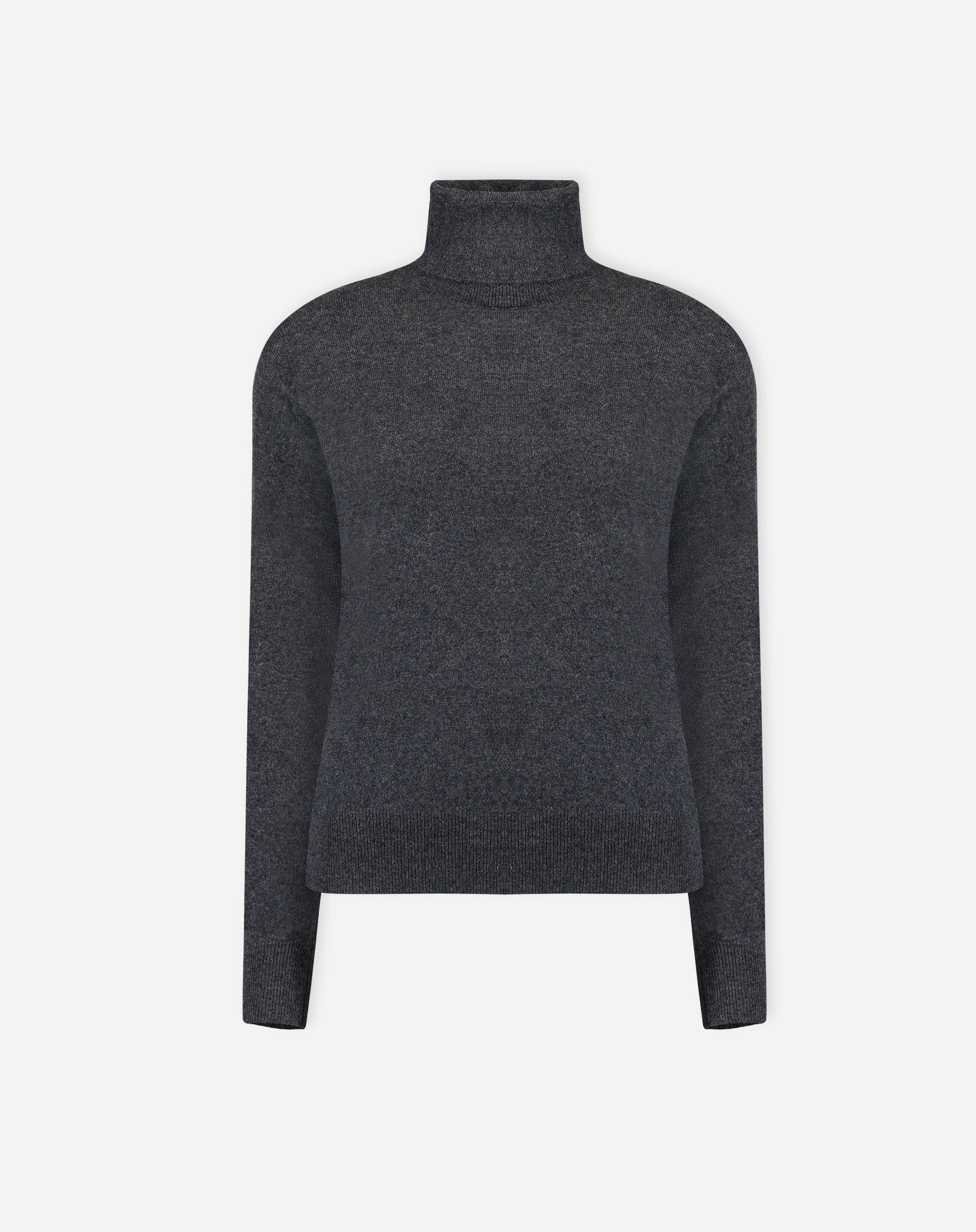 SUÉTER CASHMERE DELUXE GOLA ALTA  - CINZA MESCLA ESCURO
