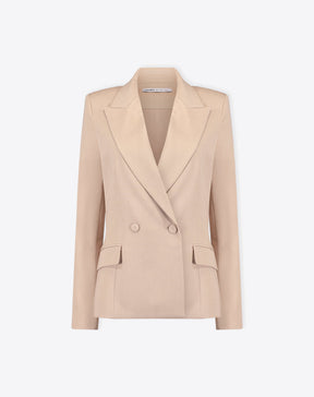 BLAZER SLIM ABOTOAMENTO DUPLO ALFAIATARIA - BEGE