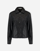 JAQUETA QUADRADA COBRA PU - PRETO