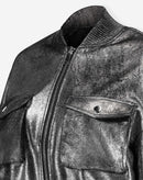 JAQUETA BOMBER METALIZADA - PRATA