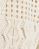 CARDIGAN TRICOT PONTO DIFERENCIADO - BEGE