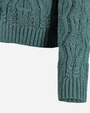 CARDIGAN TRICOT PONTO DIFERENCIADO - VERDE