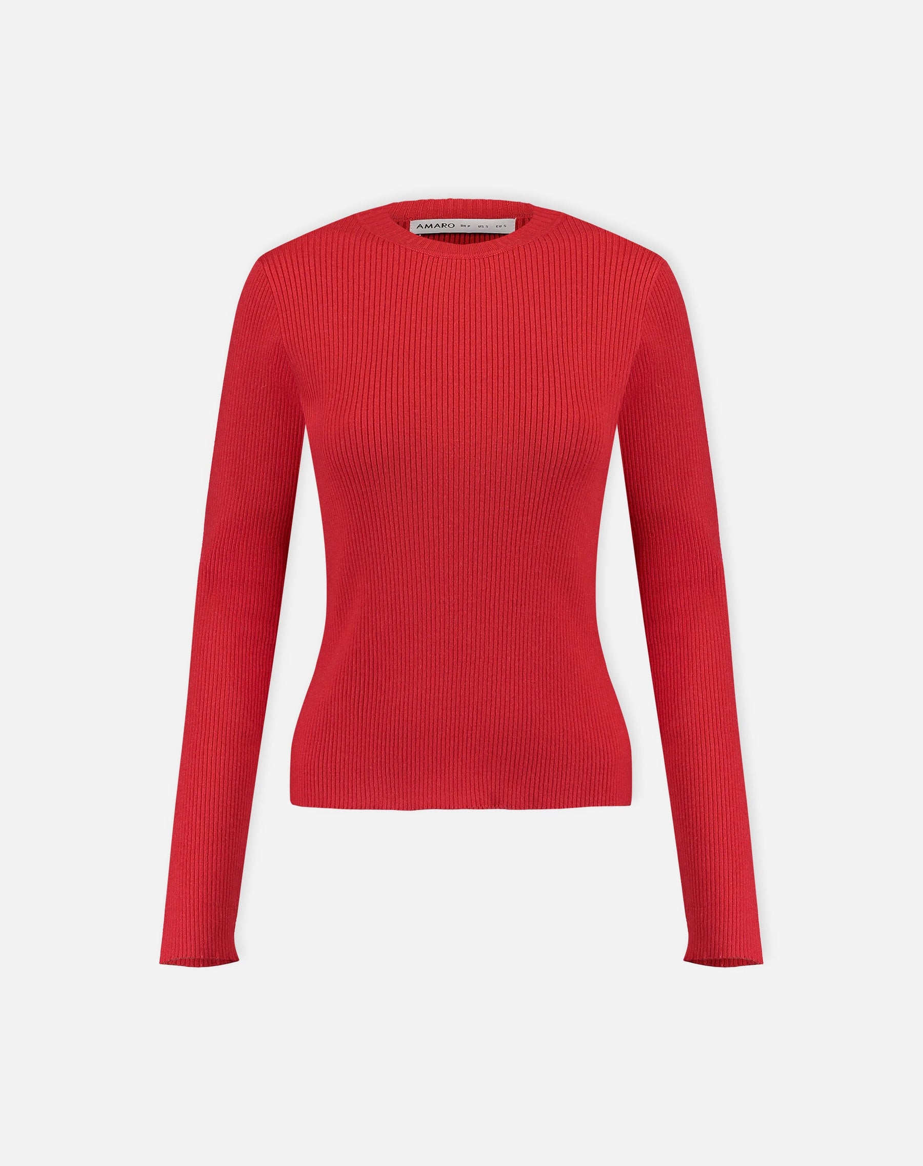 SUÉTER TRICOT GOLA CARECA - VERMELHO