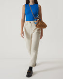 REGATA CURTA DE MALHA - AZUL