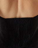 BLUSA SEM ALÇAS ALFAIATARIA - PRETO