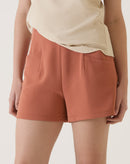 SHORTS COM PENCE DE ALFAIATARIA - VINHO