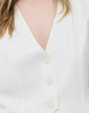 COLETE DETALHE BOTÕES - BRANCO