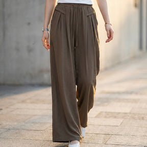 [Leve 4, Pague Só 2!] Calça Nara Feminina em Seda Ice, Viscose Premium de Alta Fluidez com Textura Micro-Plissada