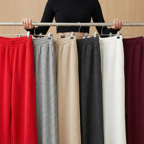 [Leve 6, Pague Só 3!] Calça Feminina Naira em Malha Piquet Texturizada e Viscose com Elastano de Toque Macio com Vinco Frontal Estruturado